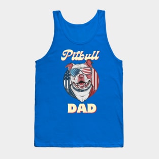 Pitbull Dad - USA Flag Tank Top